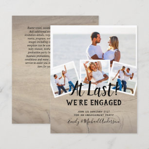 BUDGET PHOTO ENGAGEMENT QUOTE INVITES - ANY COLOR