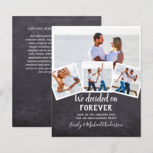 BUDGET PHOTO ENGAGEMENT QUOTE INVITES - ANY COLOR