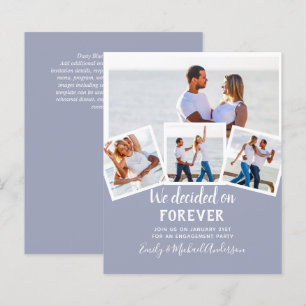 BUDGET PHOTO ENGAGEMENT QUOTE INVITES - ANY COLOR