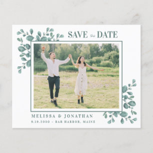 Budget Photo Eucalyptus Botanical Save The Date
