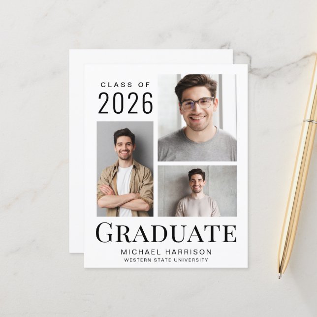 Budget Photo Graduation Announcement (Front/Back In Situ)