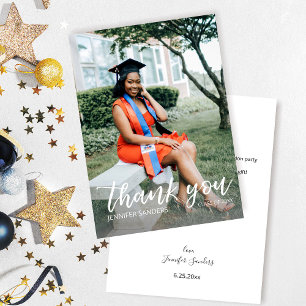 Budget Photo Graduation Hat Calligraphy Thank You