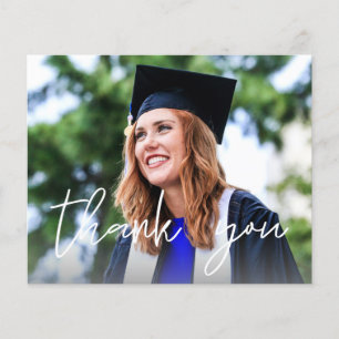 Budget Photo Graduation Hat White Thank You Flyer