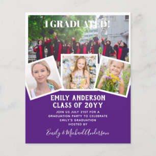 BUDGET PHOTO GRADUATION INVITE - Mixed Colours Flyer