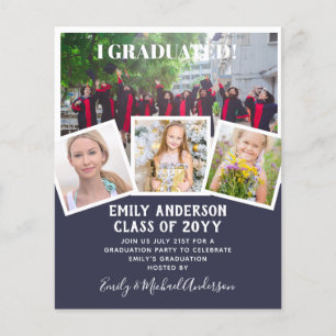 BUDGET PHOTO GRADUATION INVITE - Mixed Colours Flyer