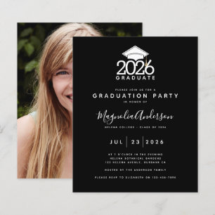 BUDGET Photo Graduation Party Invitation
