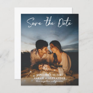 Budget Photo Handwriting Vert Save the Date V2