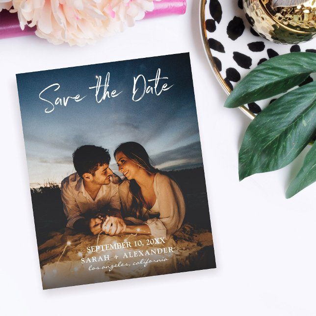 Budget Photo- Handwriting Vert Save the Date V2 Flyer (Creator Uploaded)