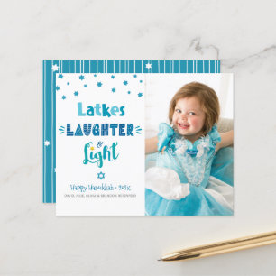 Budget Photo Hanukkah Latkes Laughter Light Card