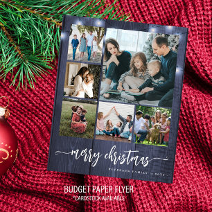 Budget photo Merry Christmas winter Holiday Card
