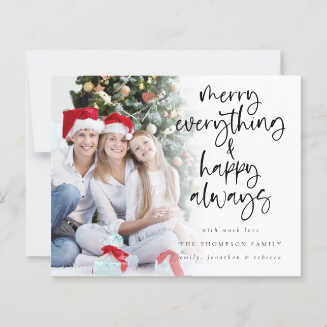 Budget Photo Merry Everything Christmas Card (Front)