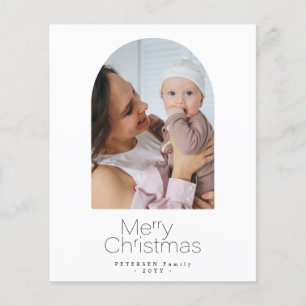 Budget photo minimalist Christmas Holiday Card