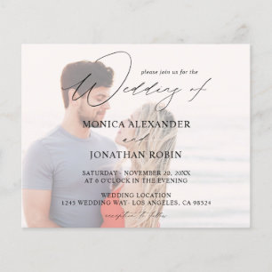 Budget Photo Modern Horizontal 4 Wedding Flyer