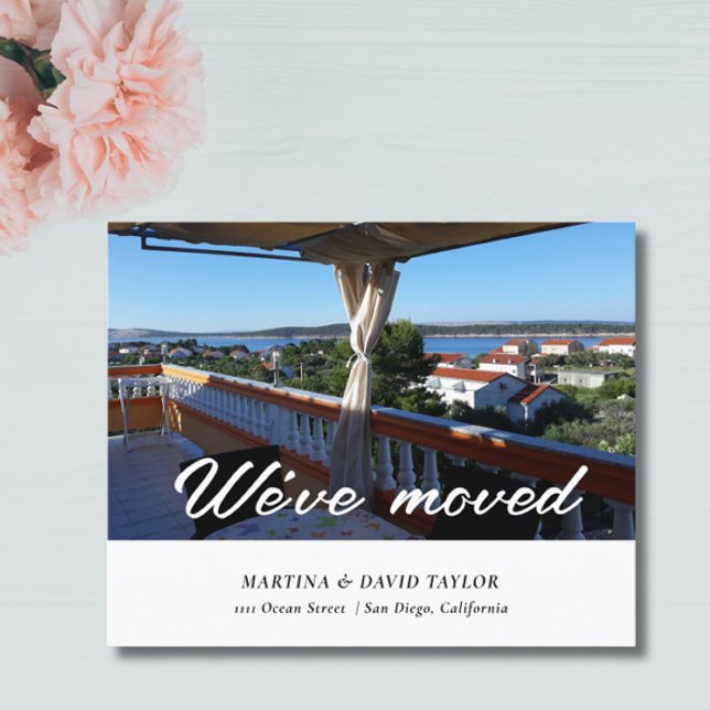 Budget Photo New Home Address Announcement Card (Creator Uploaded)