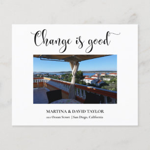 Budget Photo New Home Address Announcement card
