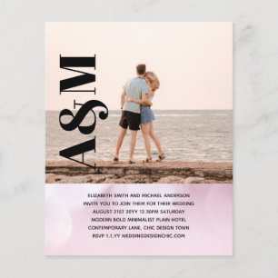 BUDGET PHOTO Overlay Engagement Wedding Save Dates Flyer