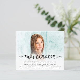 Budget Photo Overlay Script Quinceañera Invite