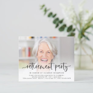 Budget Photo Overlay Script Retirement Invite