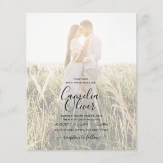 BUDGET Photo Overlay Terracotta Wedding Invite Fl Flyer