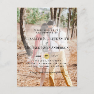 Budget Photo Overlay Wedding Invitations