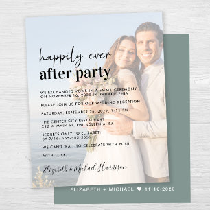Budget Photo Overlay Wedding Reception Invitation