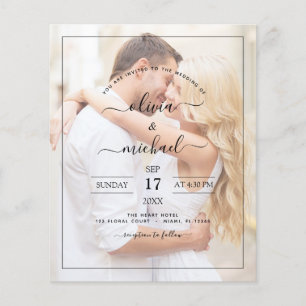 Budget Photo Picture Wedding Invitations