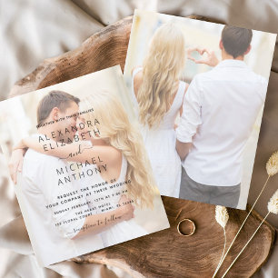 Budget Photo Picture Wedding Invitations Flyer