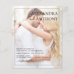 Budget Photo Picture Wedding Romantic Elegant Flyer