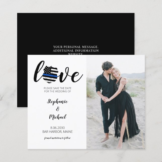 Budget Photo Police Law Enforcement Wedding (Front/Back)