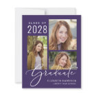 Budget Photo Purple Graduation Party Invitation