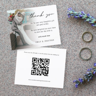 Budget Photo QR Code to Wedding Pictures Thank You