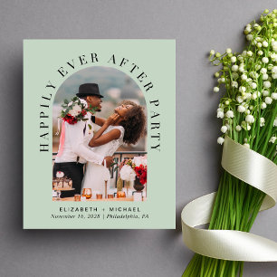 Budget Photo Sage Green Wedding Reception Invite