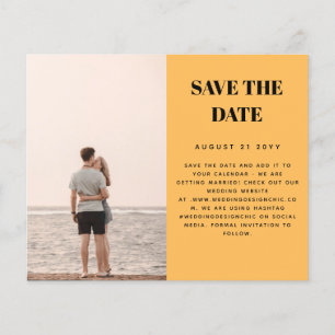 BUDGET Photo Save Date Minimalist Simple Plain