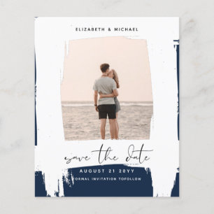 BUDGET Photo Save Date Minimalist Simple Plain Flyer