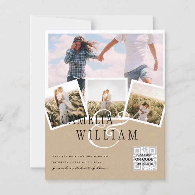 BUDGET PHOTO Save Dates INVITES - Mixed Colours (Front)