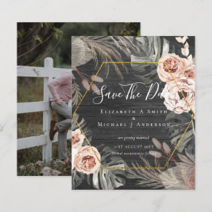 BUDGET Photo Save Dates PAMPAS Coral Tropical