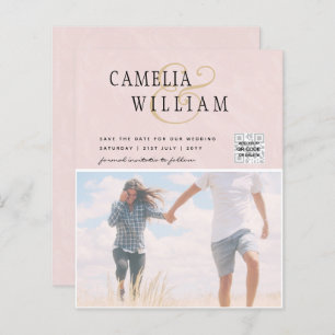 BUDGET PHOTO SAVE THE DATE QR SCANNING CODE RSVP