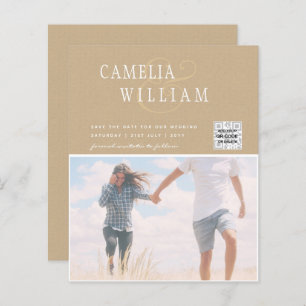 BUDGET PHOTO SAVE THE DATE QR SCANNING CODE RSVP
