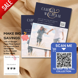 BUDGET PHOTO SAVE THE DATE QR SCANNING CODE RSVP FLYER