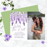 Budget Photo Save The Date Wisteria Wedding<br><div class="desc">Budget Photo Save The Date Watercolor Wisteria Wedding Save The Date Invitations features elegant watercolor wisteria flowers in soft lilac, lavender and purple with greenery on a white background with your Save The Date information below. Personalise by editing the text in the text boxes provided and adding your favourite photo....</div>