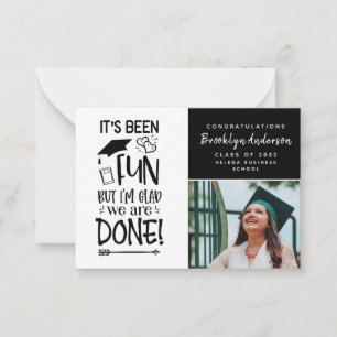 BUDGET Photo Saying Graduation Announcement Card