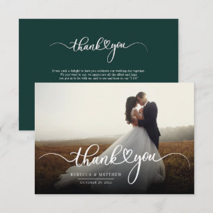 Budget Photo Script Wedding Thank You Card