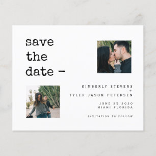 Budget photo simple modern wedding save the date
