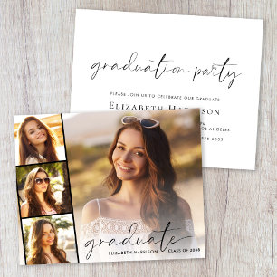 Budget Photo Strip Graduation Party Invitation