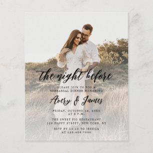 Budget Photo The Night Before Rehearsal Dinner Flyer