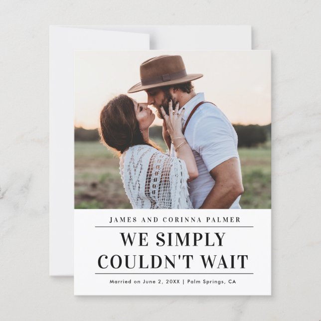 Budget Photo Wedding Announcement (Front)