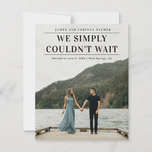 Budget Photo Wedding Announcement (Front)