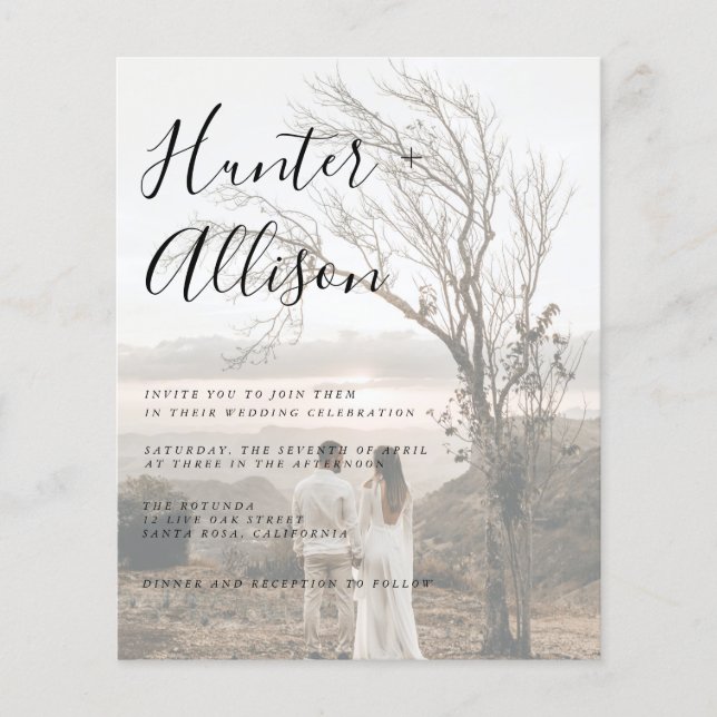 Budget Photo Wedding Invitation (Front)