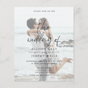 Budget Photo Wedding Invitation Flyer