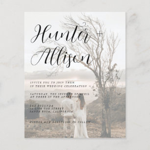 Budget Photo Wedding Invitation Flyer